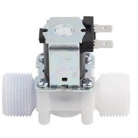 Solenoid Water Valve,DC 12V DN20 G3/4" N/C Plastic Electromagnetic Valve Normally Closed Water Inlet Switch