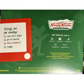 Krispy Kreme Limited Edition 2023 ELF Themed collectible Christmas Krispy Kreme Donut Box