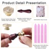 FEEIN Sealing Wax Sticks and Stamp for Wax Seal Stamp