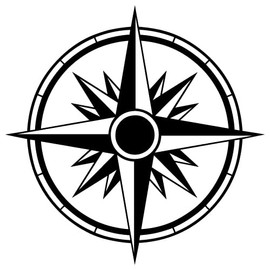 Compass Nautical Star Vinyl Decal Sticker (CS-02)