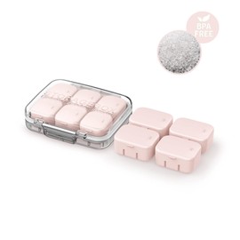 YXCHUA Pillendose Tablettenbox 6 Fächer + 4 Fächer Mode-Reise-Pillendose Feuchtigkeitsbeständig Pillenbox Medikamentenbox Klein