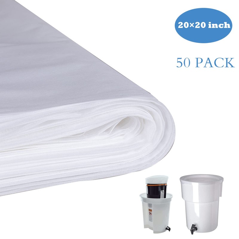 AYUSEB 50 Pack Cold Brew Coffee Filters, 20 X 20