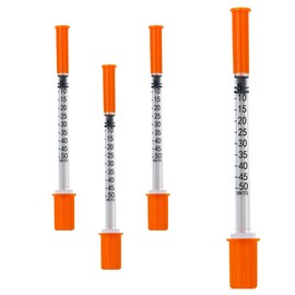 0.5ml Syringe with 31Ga 5/16 Inch Needles, Sterile Individual Packaging for Lab Supplies, Pack of 20