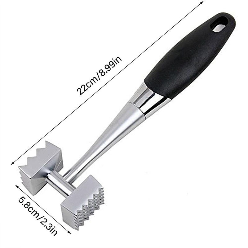 AIMALL Double-Sided Meat Tenderizer Mallet with 16 Large and 36