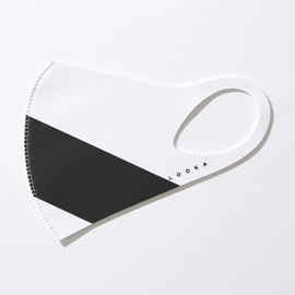 LOOKA MASK Protective Fashion Air Mask | Washable and Reusable | Double Layered Face Mask | White X Black (Small)