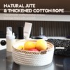 Sea Team 3-Pack Round Cotton Rope Storage Baskets Jute Braided
