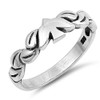 Dove Oxidized Bird Tree Leaf Branch Peace Ring Sterling Silver