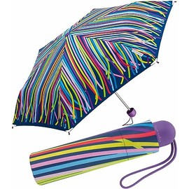 Ergobrella Children's Pocket Umbrella with Reflective Elements, Funny Stripe, Striped