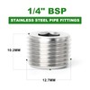 TAISHER 10 Pcs 304 Stainless Steel Internal Hex Thread Socket