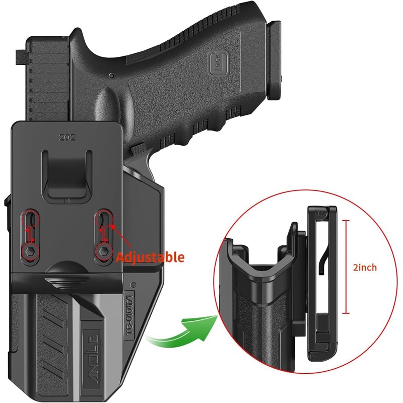 Level 2 OWB Paddle Holster, Auto Lock Quick Release Polymer
