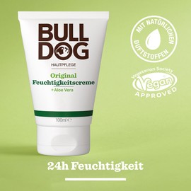 BULLDOG - Skin Care for Men | Original Moisturising Cream | Face Cream for Normal Skin and More Moisture | 100 ml