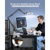 NOEVSBIG Desk Magnifying Glass with Light 10+5X Desktop Lamp Close