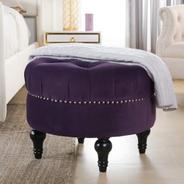 Jennifer Taylor Home Dawn Ottoman, Purple
