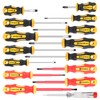 Amartisan 15-Piece Magnetic Screwdrivers Set, 5 Phillips Slotted Tips and