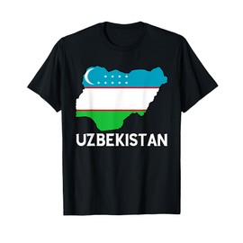 Uzbekistan Flag Map Uzbek Pride Uzbek Flag Uzbek Roots T-Shirt