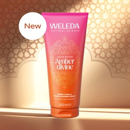 Weleda Amber Divine Shower Gel with Amber & Vanilla, Body wash with natural essential oils​, For Men & Women, Vegan, 100% Natural Fragrance, 200ml