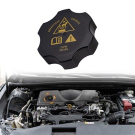 Rislobx Car Radiator Coolant Reservoir Cap, Automotive Radiator Coolant Recovery Cover Compatible with Wrangler, Pacifica, Compass, Chrysler Replace 68442532AA (Black)