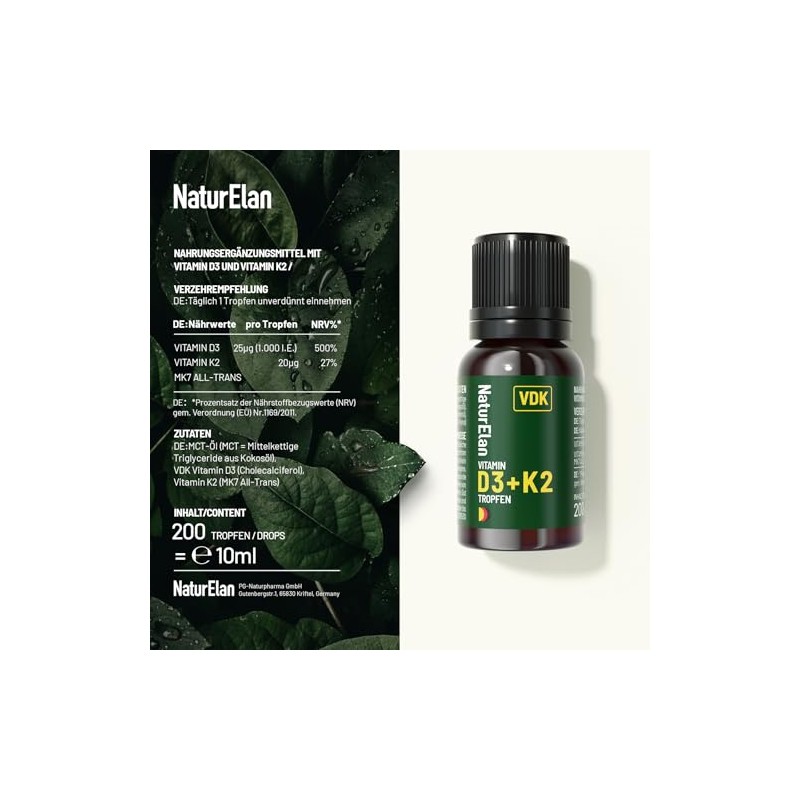 Vitamin D3 K2 drops 1000 IU