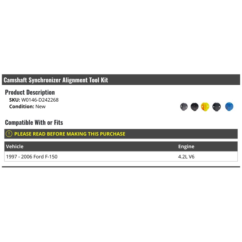Camshaft Synchronizer Alignment Tool Kit - Compatible with 1997-2006 Ford