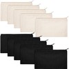 Gejoy 10 Pieces Cosmetic Canvas Pouch Bag Multipurpose Makeup Bag