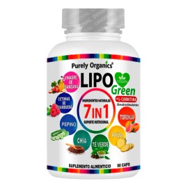 LipoGreen 7 In 1 Orgánico 100% 90 Cápsulas Purely Organics