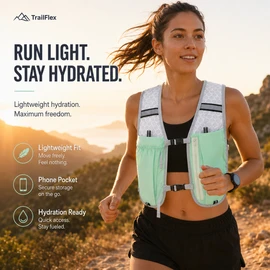 Hydration Running Vest for Outdoor Training – Lightweight Water Bottle Backpack for Marathon & Hiking