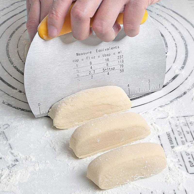 2 PCS Dough Scraper, Dough Cutter with Food Grade Stainless