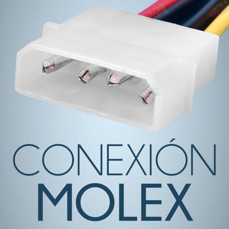 Cable Adaptador Molex A Doble Sata 15 Pines 2 Puertos
