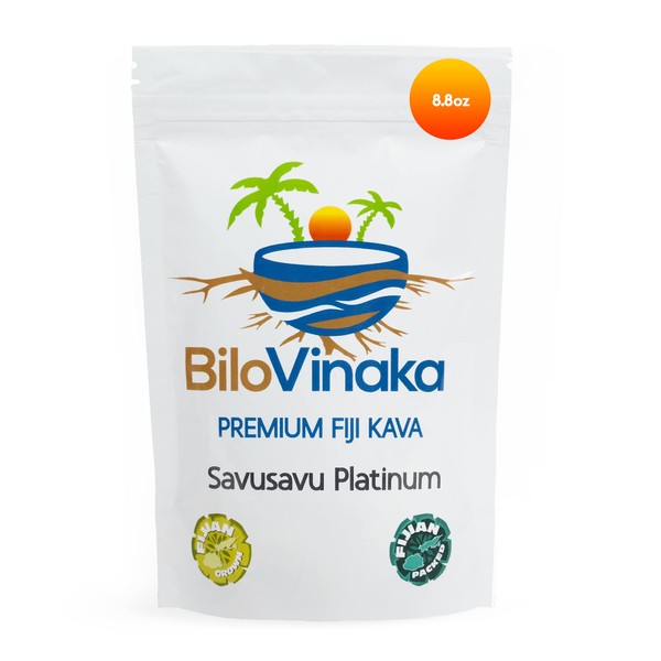 BiloVinaka - Savusavu Platinum, Premium Fiji Kava Kava Powder, All-Natural Kava Drink, Kava Fijian Grown and Packed, 8.8 oz/250 Grams