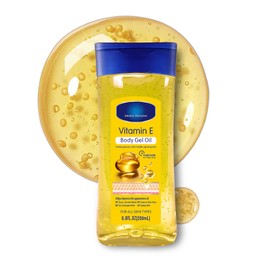 BloomBelle Vitamin E Oil for Skin, Moisturizing Massage Body Oil for Women, VIT E Essential Oil for Body & Face, Hair, Scalp, Scar, Dry Skin, Anti-Aging & Firming Bio Oil Gel 200ml