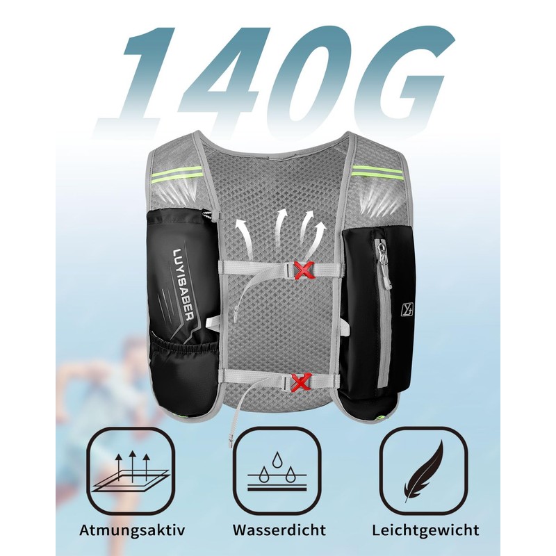 mokzer Running Waist Pack M W Lightweight, Reflective, Breathable Running