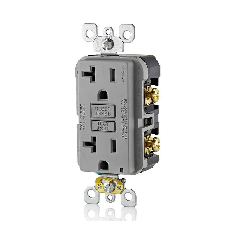 Leviton GFCI Outlet, 20 Amp, Self Test, Tamper-Resistant with LED