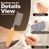 HOP Small Dog Comb with Wooden Handle Metal Dog Eye