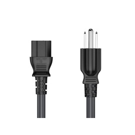 CableLeader 5ft 14 AWG Universal Power Cord IEC320 C13 to NEMA 5-15P, Extension Power Cord, Compatible with Computers, Monitors, Printers & TVs, Black, Pack of 1