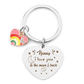 Hoosmoon Nanny Gifts Mothers Day for Keyring from Grandchildren Presents Birthday Christmas Thansgiving