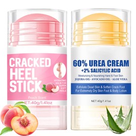 2Pcs Crack Feet Prevention Stick, Hydrating Heel Balm for Dry Cracked Feet,Moisturizing Foot Care Cream, Foot Balm Stick Intensive Repair Feets,Hands,Heels,Elbow and Knees and Softening Dry Skin