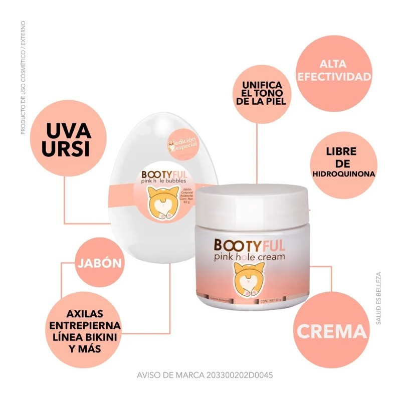 Bootyful Pink Aclarante Intimo Crema Mas Jabón