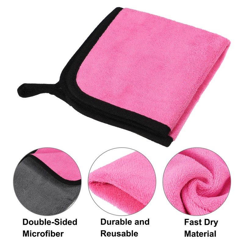 X AUTOHAUX 4pcs Microfibre Car Drying Towel 11.81"x11.81" Extra Large
