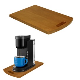 Sliding Tray for Coffee Maker - Solid Wooden Appliance Slider with 360° Smooth Rolling Wheels for Heavy Kitchen Appliances, Easy Under - Cabinet Access (Approach 14.5" D x 9.5" W)