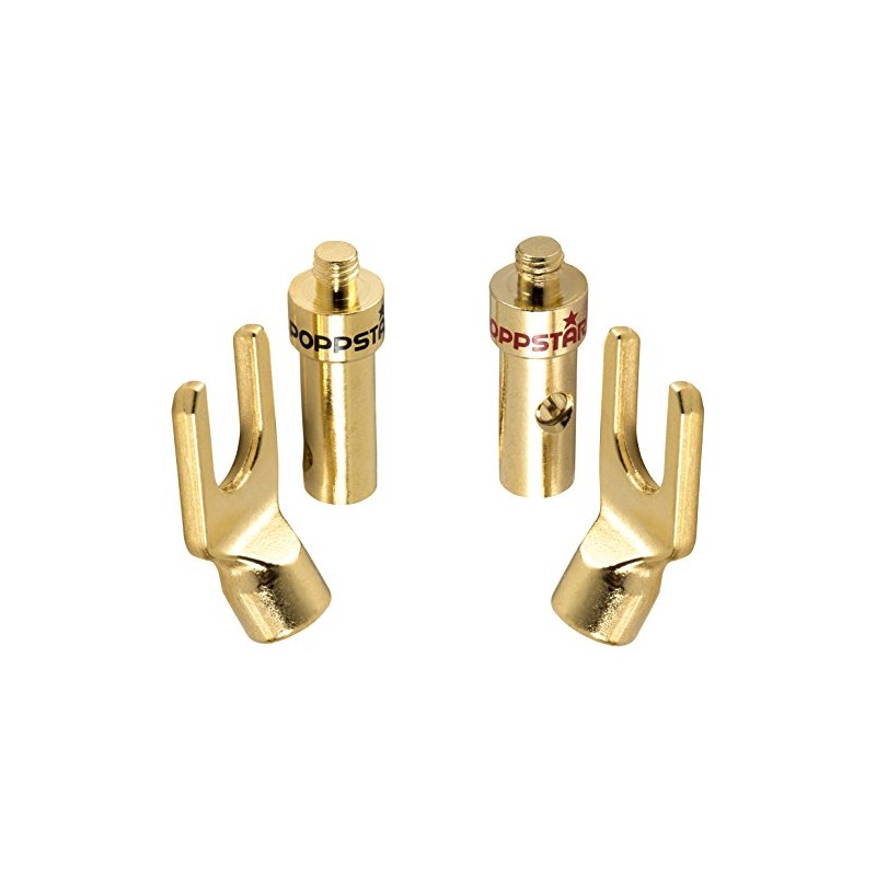 Poppstar 2x High-Quality Cable Lugs, Fork Plug for electrical connection