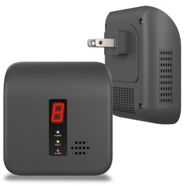 Gas Leak Detector, 2 Pack Natural Gas Alarm for Home & RV, Plug-in Propane Detector Monitor with Audible & Visual Alarm, AC 110V-240V, Black Color