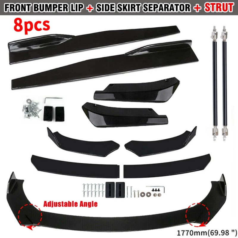 For Honda Civic Front Rear Bumper Lip Spoiler Body Kit