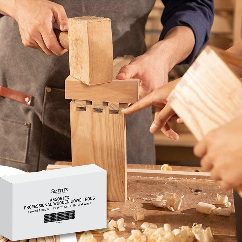 Assorted Wooden Dowel Rods by Smith’s® (90 Pack / M6,
