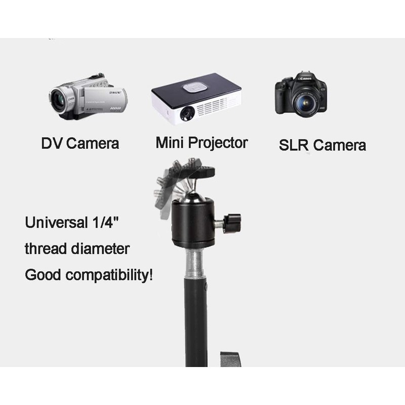 Projector Floor Stand, Folding Portable Tripod Mount - Adjustable Height