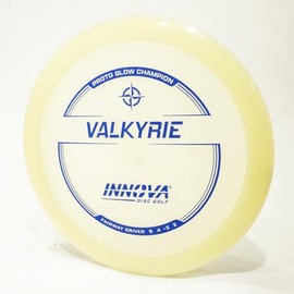 Innova Proto Glow Champion Valkyrie Disc Golf Fairway Driver, Glows in The Dark, Pick Color/Weight [Stamp & Exact Color May Vary] White (Milky, clearish) 170-172 Grams