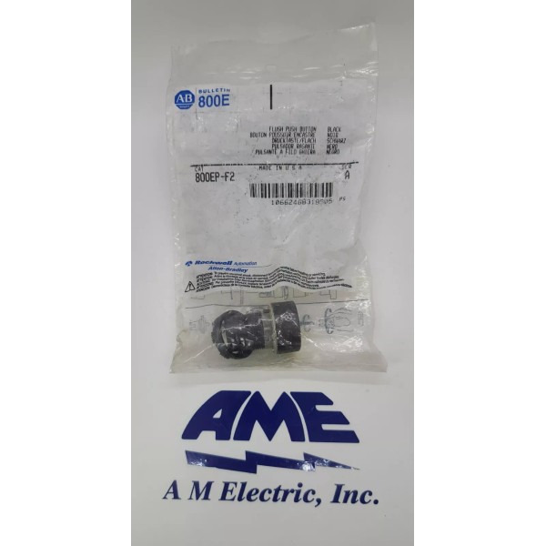Allen Bradley 800EP-F2 flush push button black (L-8)