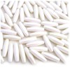 1,000pc Plastic Opaque Spaghetti Beads 20mm White AB beads