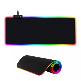 Homni Alfombrilla Ratón Rgb Gamer Base De Goma Antideslizante 800