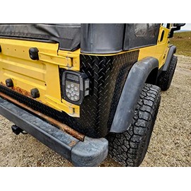 Fits Jeep TJ Wrangler 3pcs Powder Coated Diamond Plate Rear Quarter Panel Set