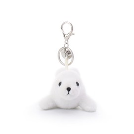 Apricot Lamb Seals Sea Animal Cute Key Fob, Soft Stuffed Plush Key Ring Toy for Children's Backpack, Purse, 13 cm